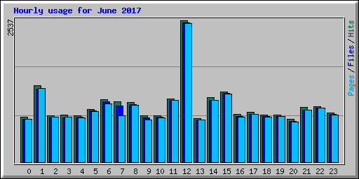 Hourly usage for June 2017